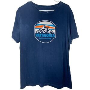 Patagonia Built To Endure Mens Extra Large Slim Fit Blue Organic Cotton Shirt